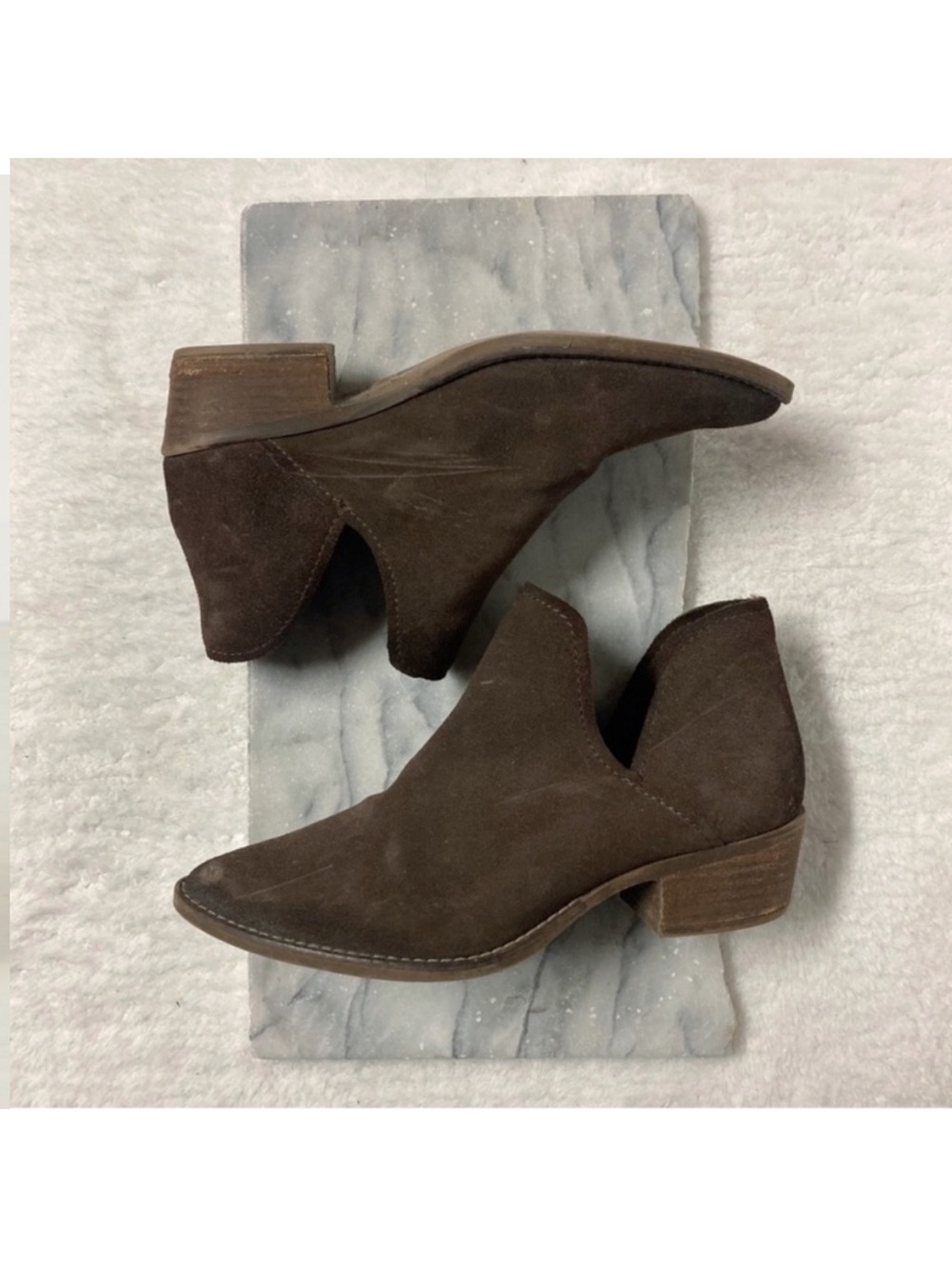 Steve Madden Austin Ankle Booties Shoes Size 8.5 Chocolate Brown Leather - Picture 2 of 10
